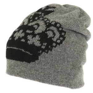 Dolce Gabbana gray wool beanie hat warm one size